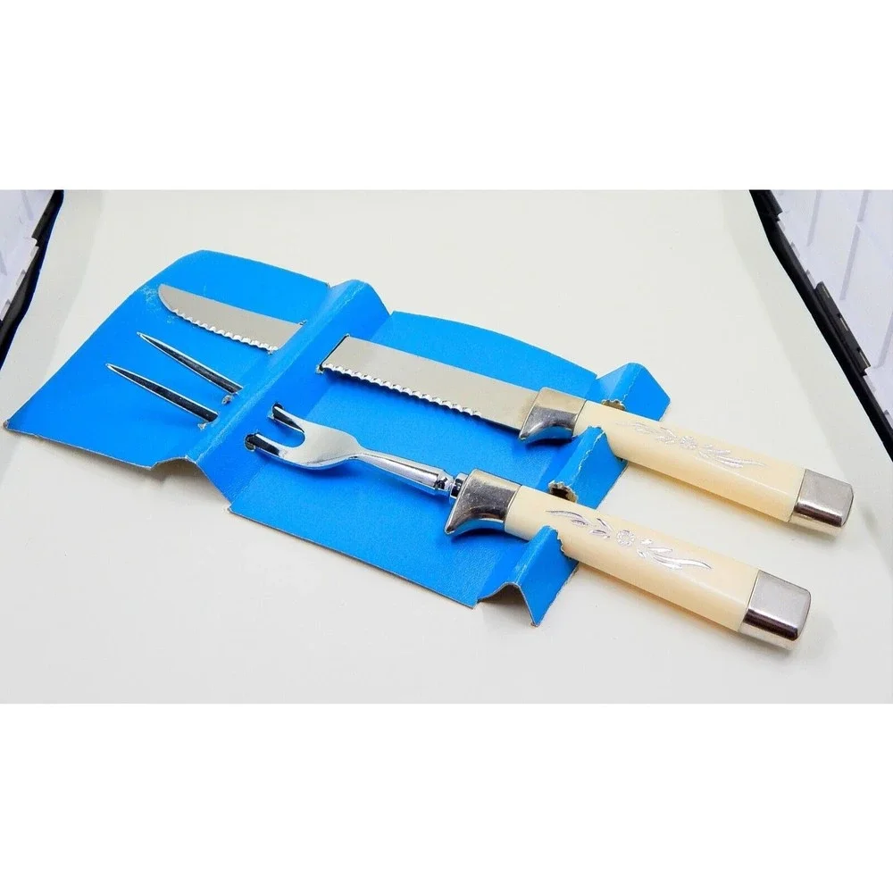 Regent Sheffield Cutlery Set Stainless Steel Blades Carving Knife Fork England